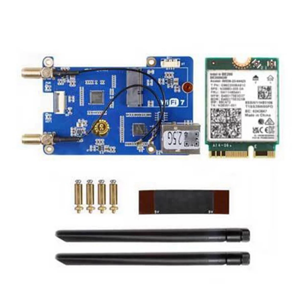 

MPW2.5G for 5 Expansion Board PCIE to WiFi7 2.5G ETH with WiFi Module Antenna RTL8125 M.2 for RPI 5