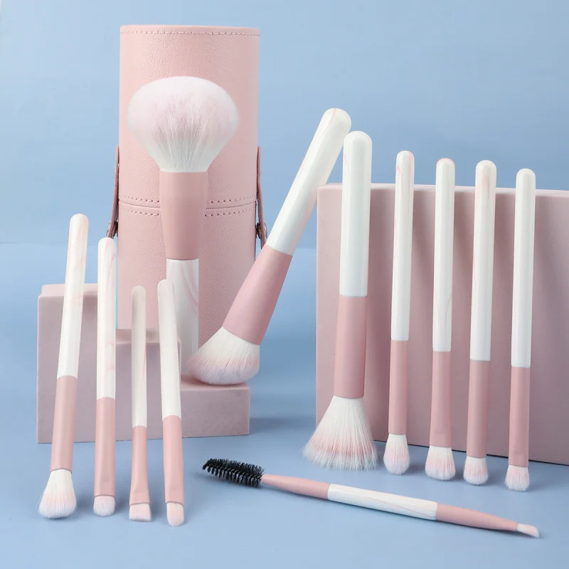 

12Zhihuayang Qingkong Beginners Full Set Soft Bristle Powder Eyeshadow Brush Beauty Makeup Tools