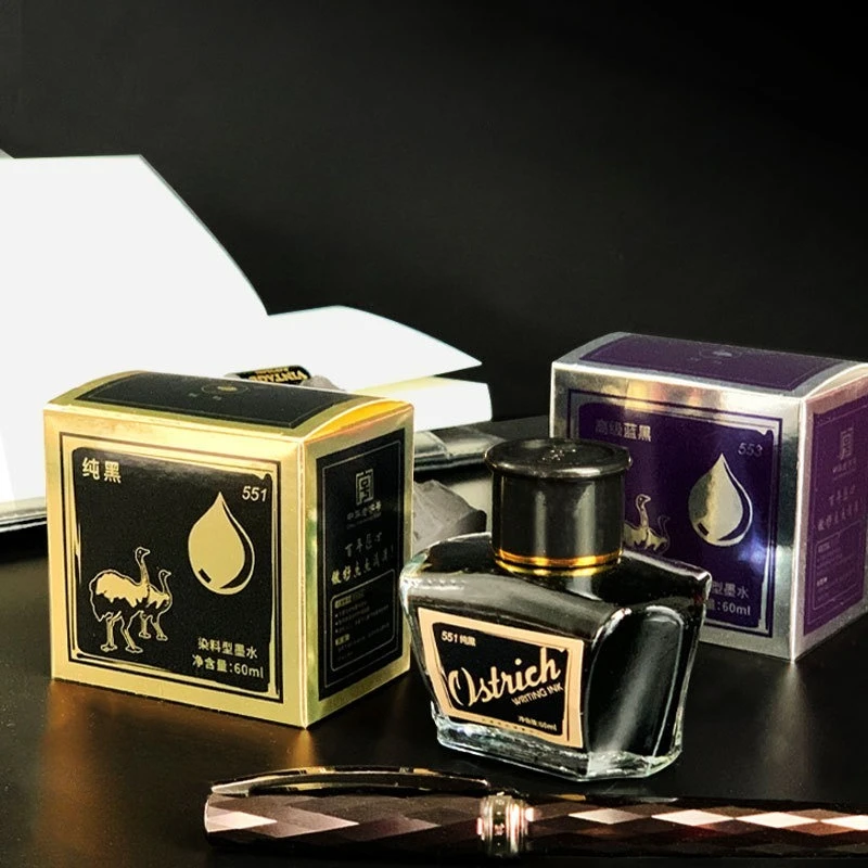 60ml Non-carbon Erasable Blue Ink Nano Carbon Ink Rich in Color and Not Fade Easily for Signature Writing Office