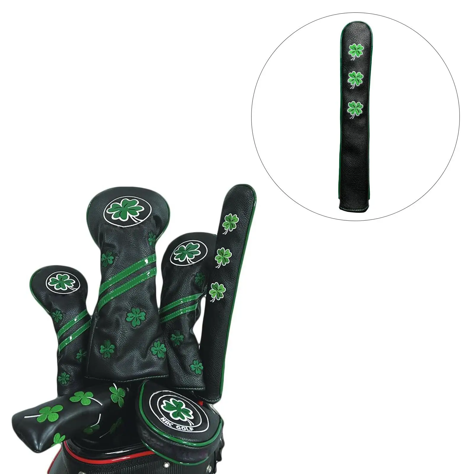 

Golf Alignment Rod Cover PU Leather Training Aid Headcovers Aiming Protector Cushion Accessories for Golf Head Protection