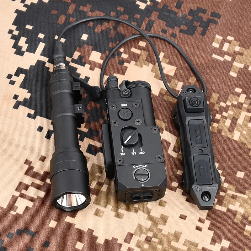 Tactical CQBL-1 Airsoft Aiming Indicator Airsoft Equipment M300C/M600U LED Hunting Flashlight Dual Control Remote Switch BK