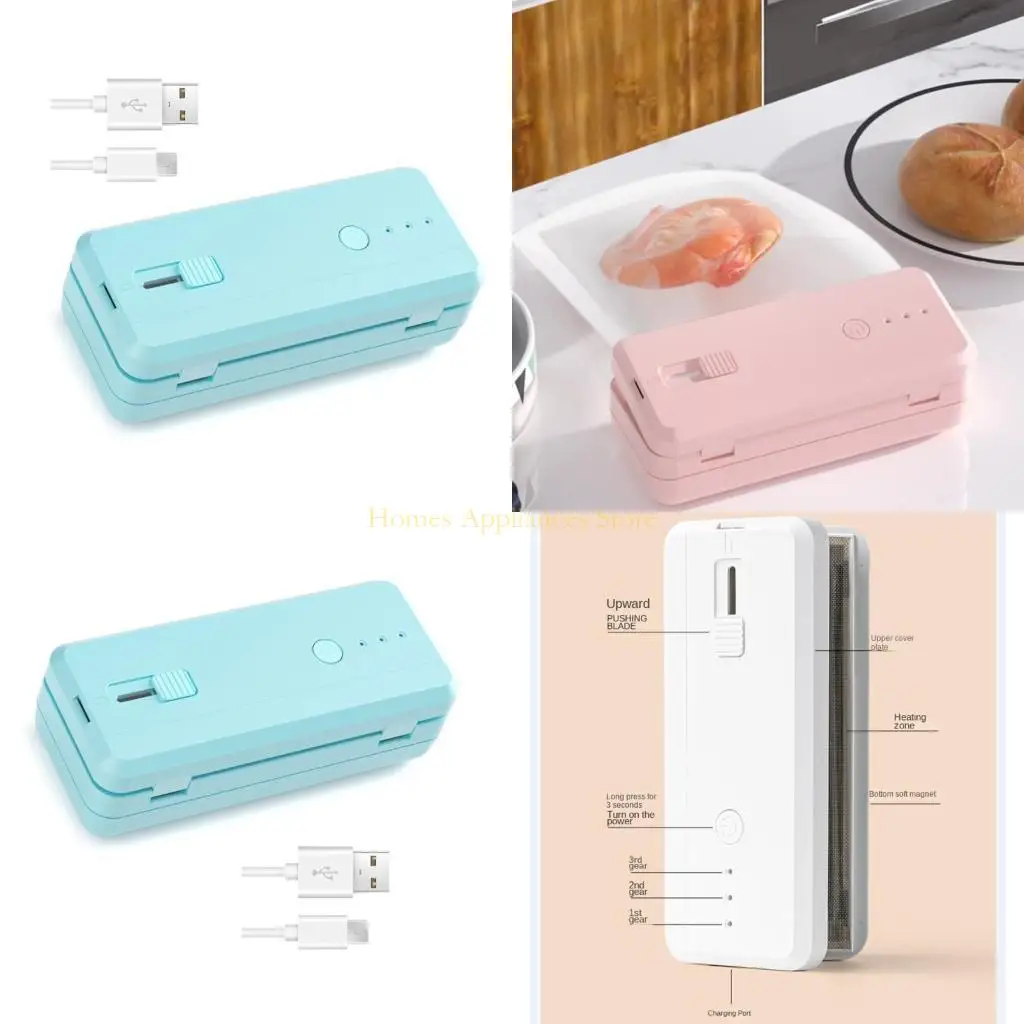 

D0AB Бытовая сумка для запечатывания сумок, 1300 мАч, машина для запечатывания пакетов, подходит для сумок