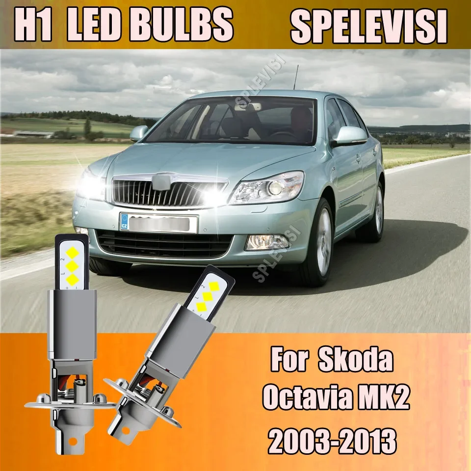 

LED Headlight Bulbs Hi Beam 60W 6000LM 6500K Light Kit For Skoda Octavia MK2 2003-2013 2004 2005 2006 2007 2008 2009 2010 2011