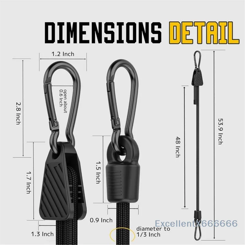 1/2PCS Adjustable Bungee Cord With Hooks 1M Heavy Duty Elastic Tie Down Strap For Cargo Camping Bike Rack Tent