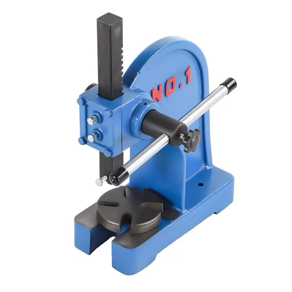 Mini Hand Press Machine Small Punch Tool Adjustable Lever Arm Cast Iron Manual Arbor Press Machine With Hand Wheel