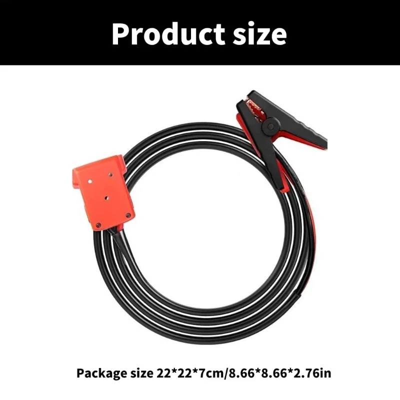 Jump Starter Cable with Battery Clamps 8AWG Car Jumper Cable for 18V Lithium Battery Car Jump Starter Battery Booster