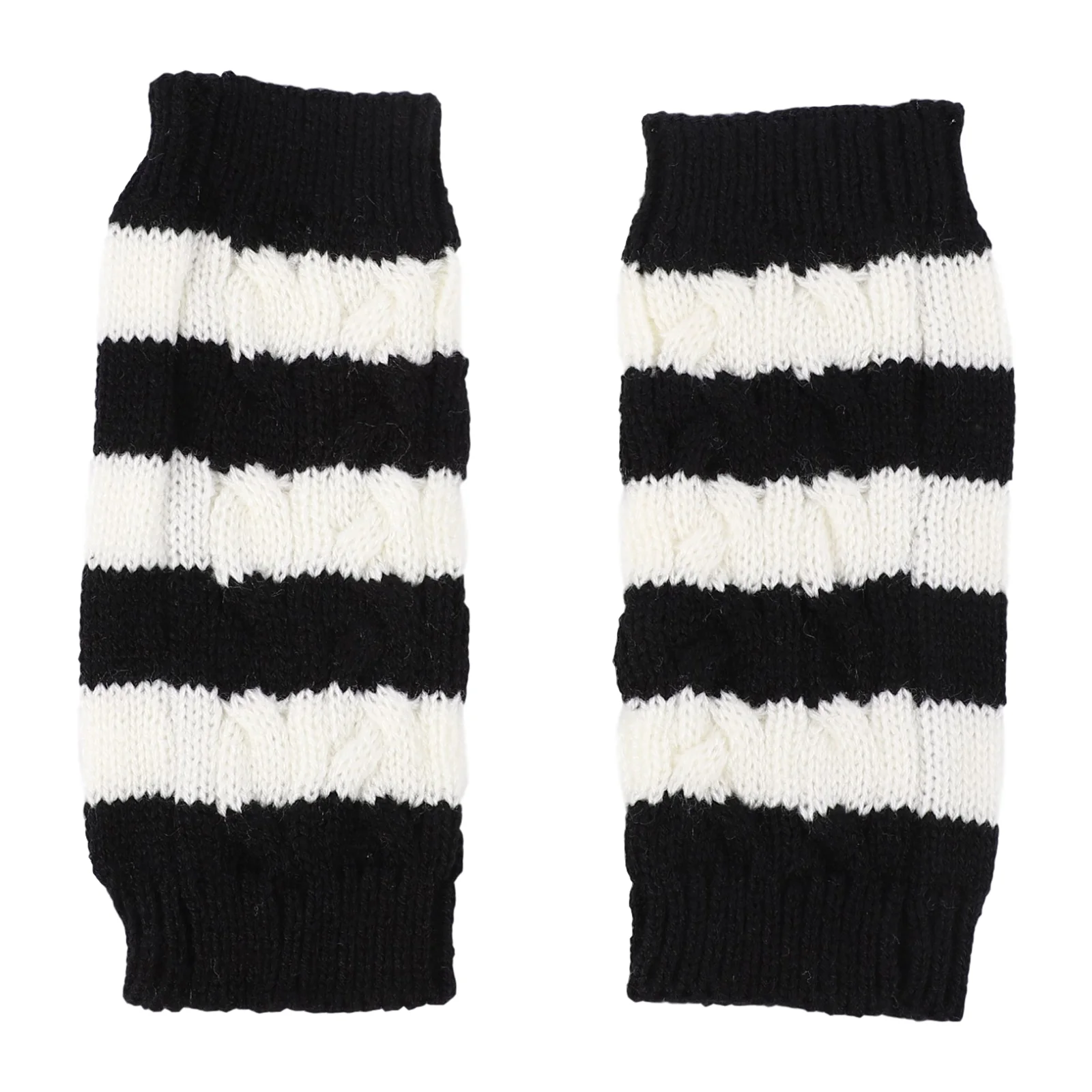 Half-finger Gloves Friends Winter Stripe European and American Party Yarn Woolen Family Comfortable