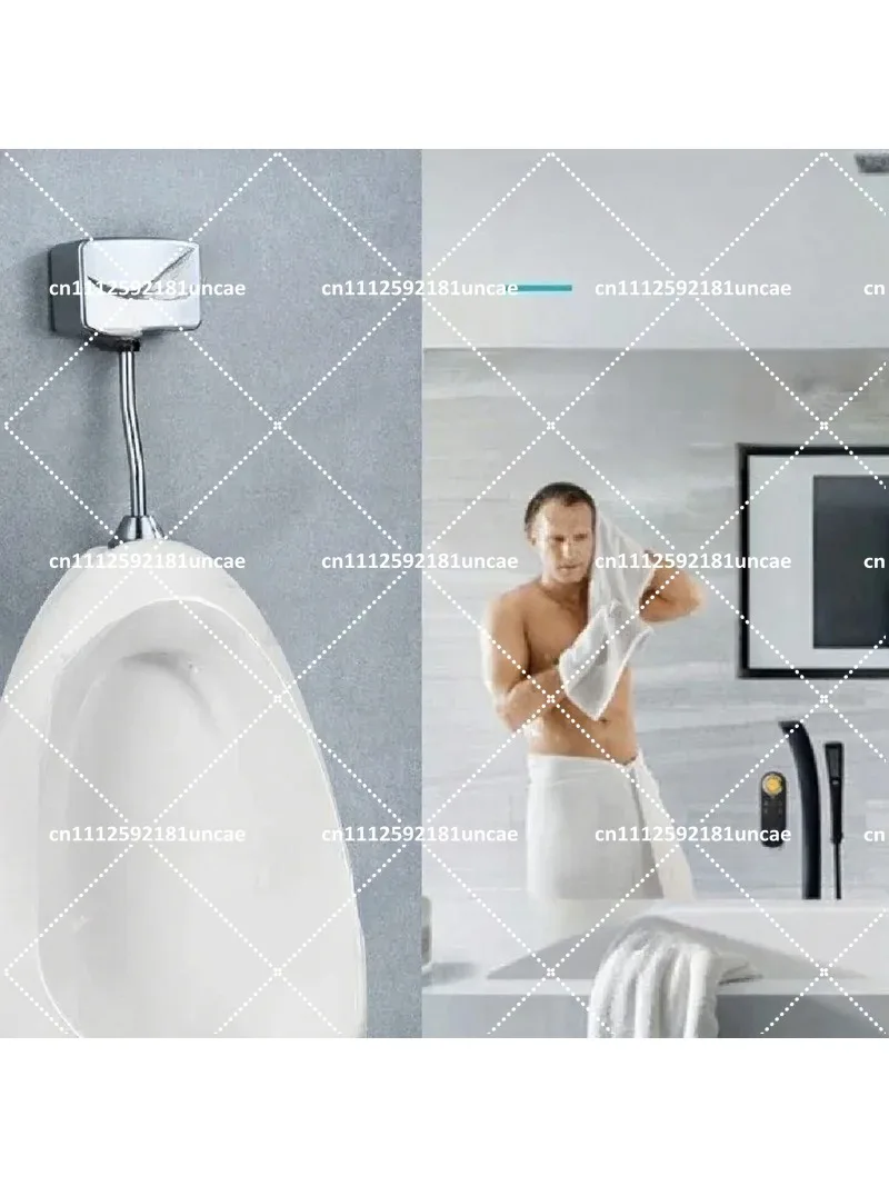 Automatic Electric Urinal Flush Valve Sensor Infrared Touchless Exposed Wall Mount DC 6V Bathroom Toilet Accessories