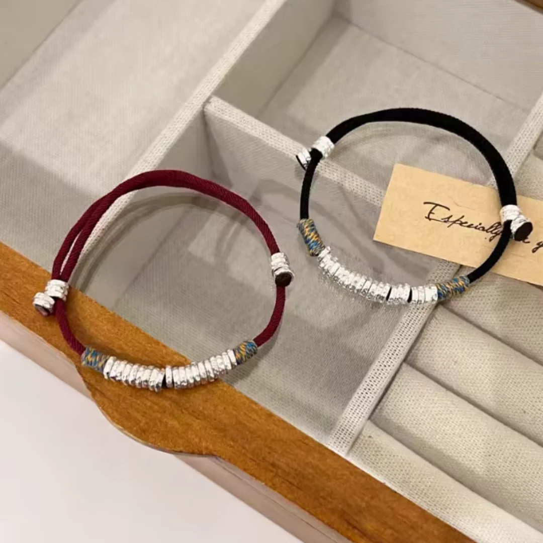 Blessing Silver Meditation Bracelet, Tranquil Mind and Spiritual Protection, Wealth and Good Luck Accessories, Blessing Jewelry