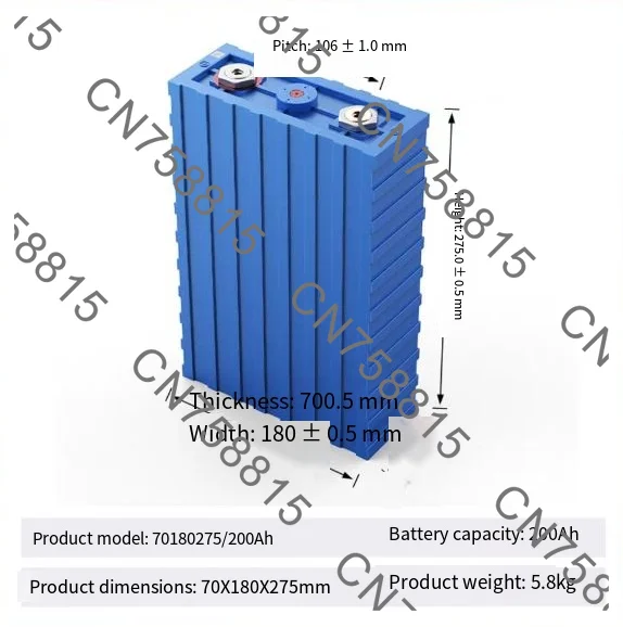 12V 48V Scooter Solar Energy Storage RV EV Power Battery，3.2V 200Ah Lithium Iron Phosphate Battery Deep Cycle DIY