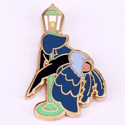 Mothman Badge Brooch Lamp Dance Mothman Enamel Pin Halloween Accessories