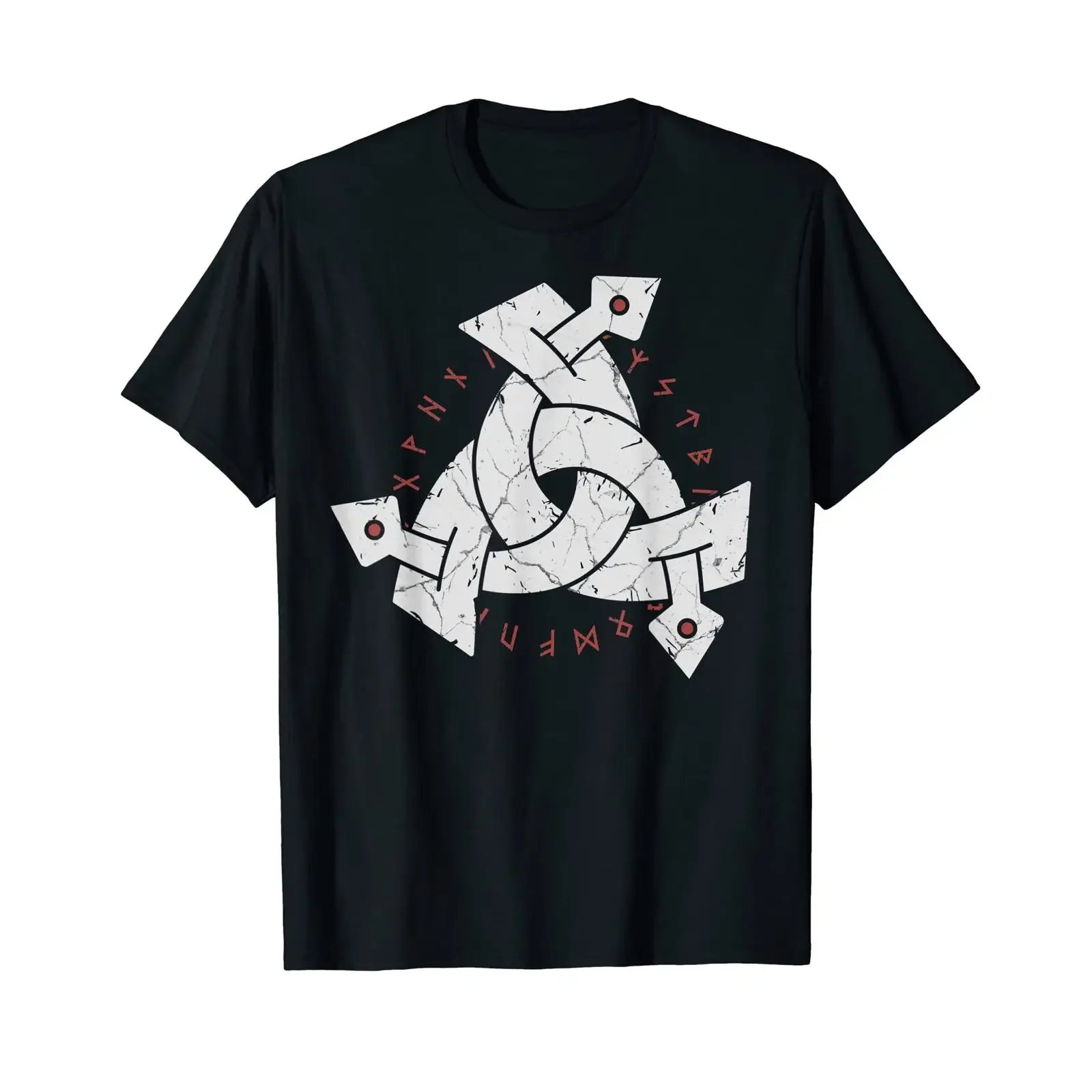 Viking Valknut Runes Symbol Norse Pagan Amulet Scandinavian T Shirt vintage Washed designer clothes Slightly Stretched Stylish