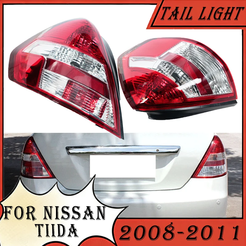 

For Nissan Tiida 2008 2009 2010 2011 Tail Light Rear Lights Parking Lamp Turn Signal Brake Light Cover Housing Car Accessories