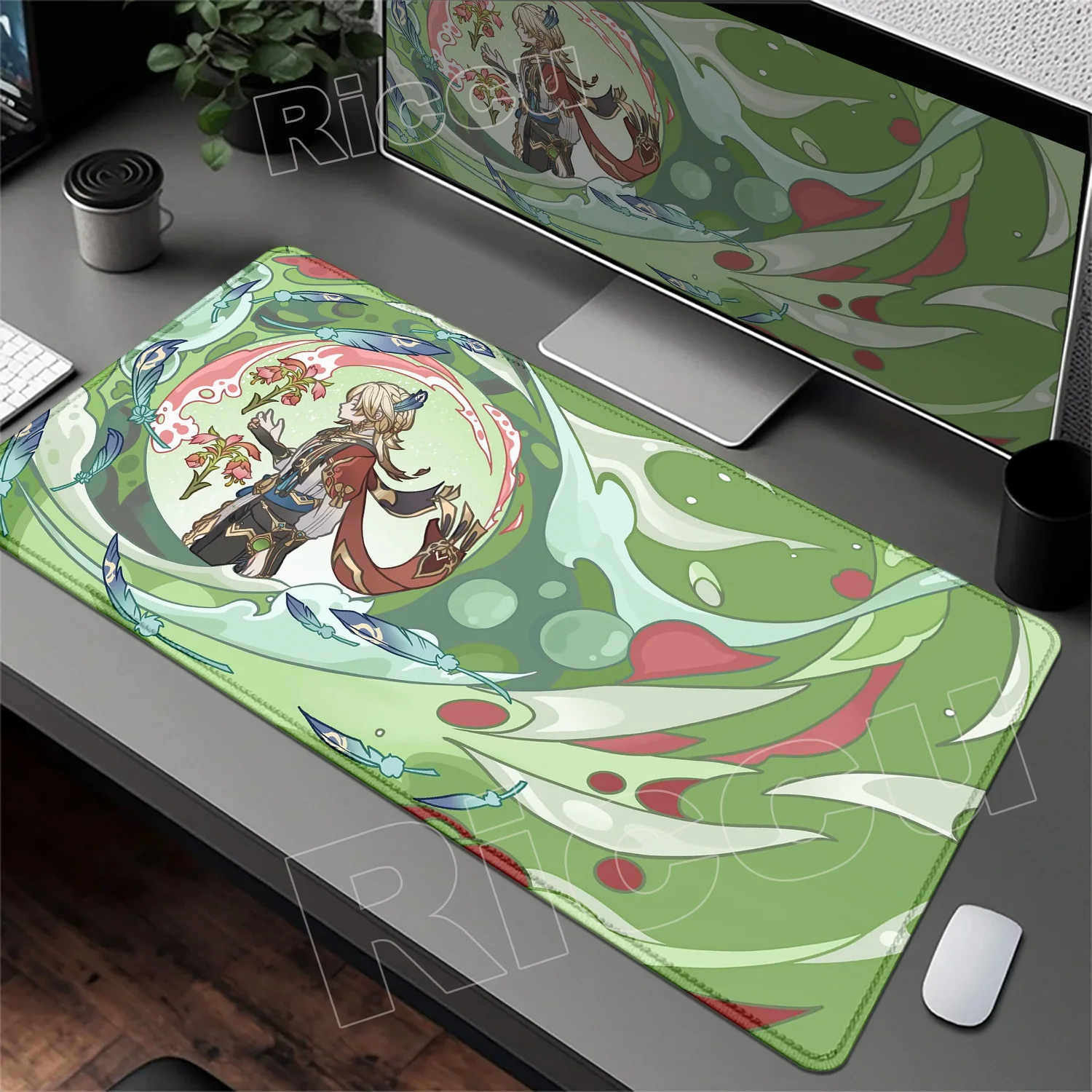 HD Sumeru Character Mousepad Alhaitham Wanderer Genshin Impact Non-slip Rubber Laptop Gaming Mouse Pad Anime 900x400mm Desk Mats