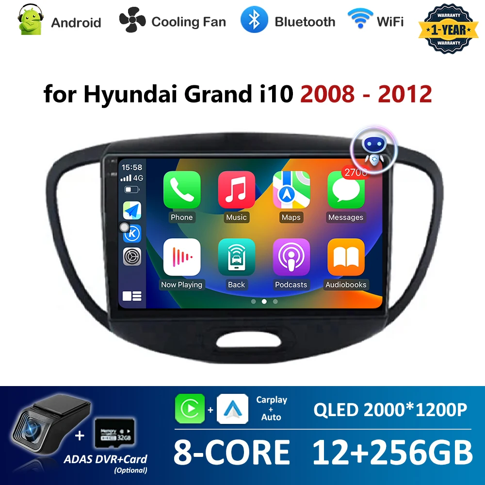 

9 дюймов Android интеллектуальная система для Hyundai Grand i10 2008 - 2012 навигация GPS автомобильный радиоприемник мультимедийный плеер DSP стерео WiFi