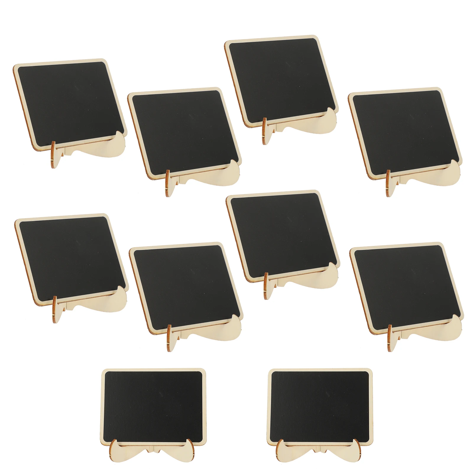 

10 Pcs PVC Mini Blackboard Set 10cm x Long Rectangle Home Office Decor Erasable Chalk Sign Practical Letter Board Gifts