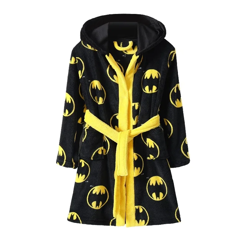 DC Batman Boys and Girls Cool Creative Anime Cartoon Pattern Fashion Soft Skin-Friendly Loose Comfortable Thick Warm Bathrobe