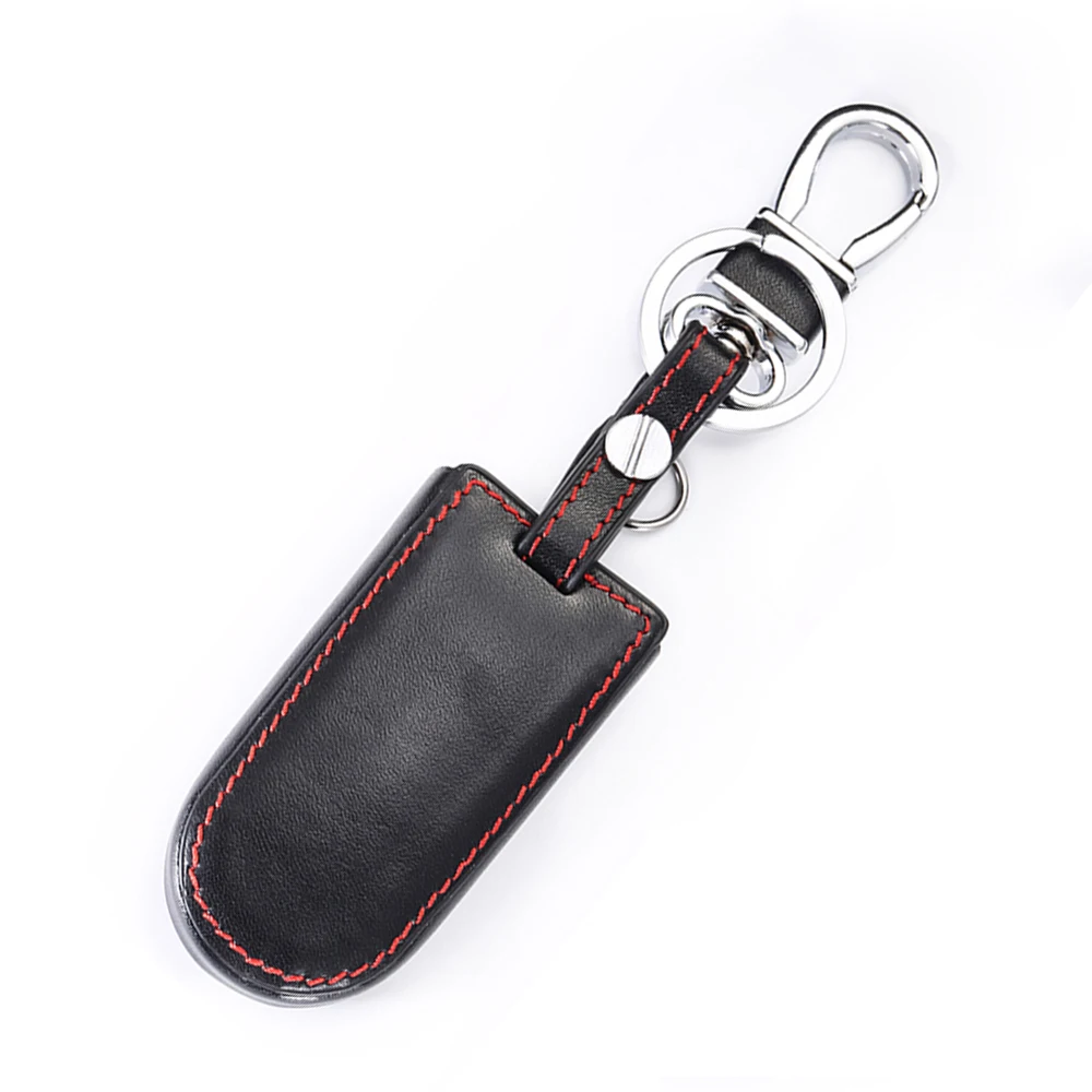 Leather Car Key Case Keychain Cover For Toyota Rush Axia Daihatsu Tanto Perodua LA600S LA800S LA610S LA150S Wake Thor Accessory