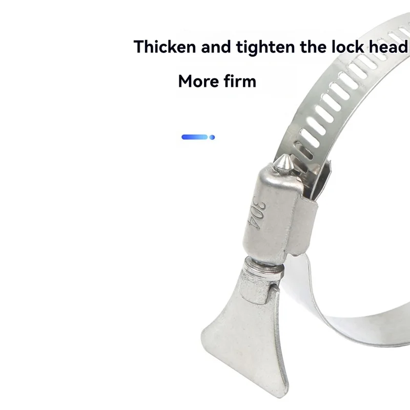 AT21-10 Stuks Verstelbare Vlinder Slangklemmen 32-44Mm Rvs Worm Drive Twist Strakke Pijp Clips Voor Veilige Buis grip