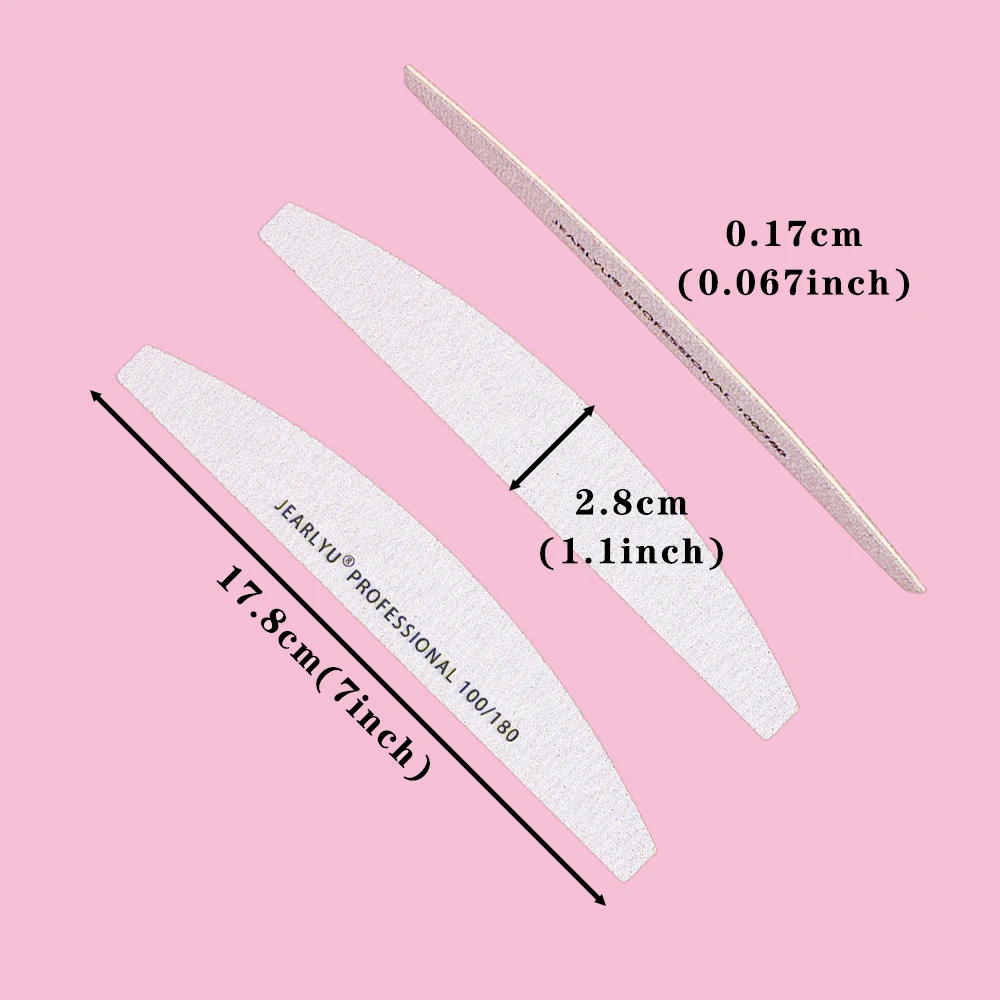 10Pcs/Lot Nail Files For Sanding Polish Double Sided Emery Board Nail File For Nature Nails Remove Nail  Cuticles Manicure Tools