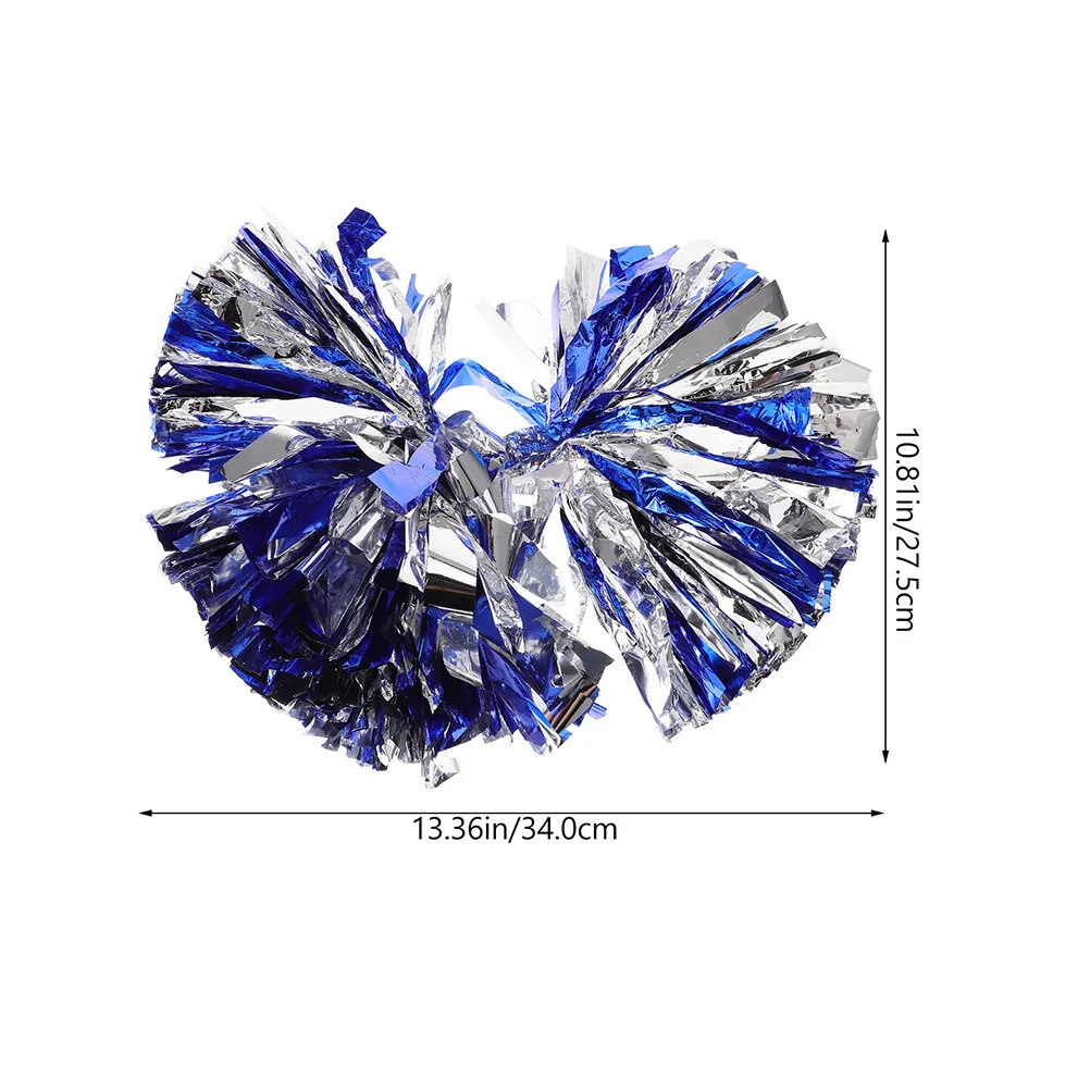 2pcs Colorful Pompom Ball Pe Reusable Cheerleading Hand Flower For Sports Dance Competition Cheer Props Team Sports Supplies