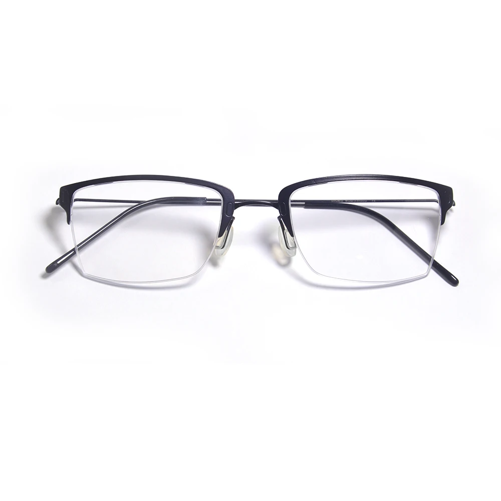 

Titanium Men's Glasses for Sight Blue Light Protection Computer Eyepieces Half Rim Eyeglasses Frames Classic Rectangle Business