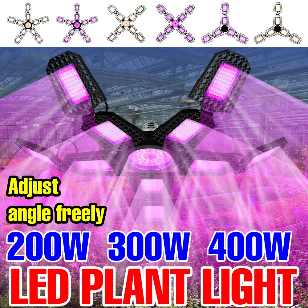 400W LED Grow Light Full Spectrum Hydroponics Plant Lamp Indoor Greenhouse Tent Cultivation LED Fill Lighting E27/E26 AC100-277V