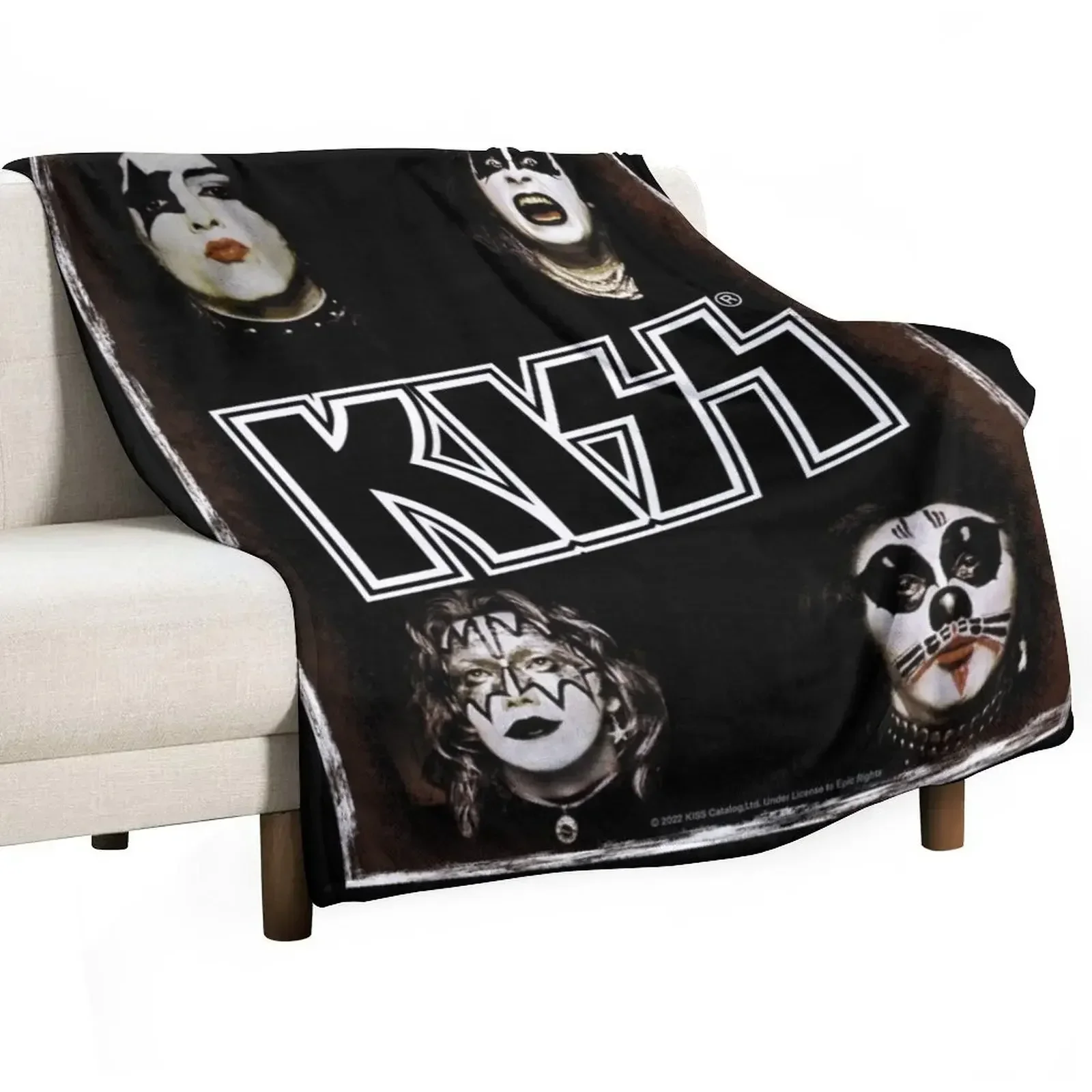 

Vintage kiss original band Throw Blanket Bed Luxury Designer blankets and throws Kid'S Blankets