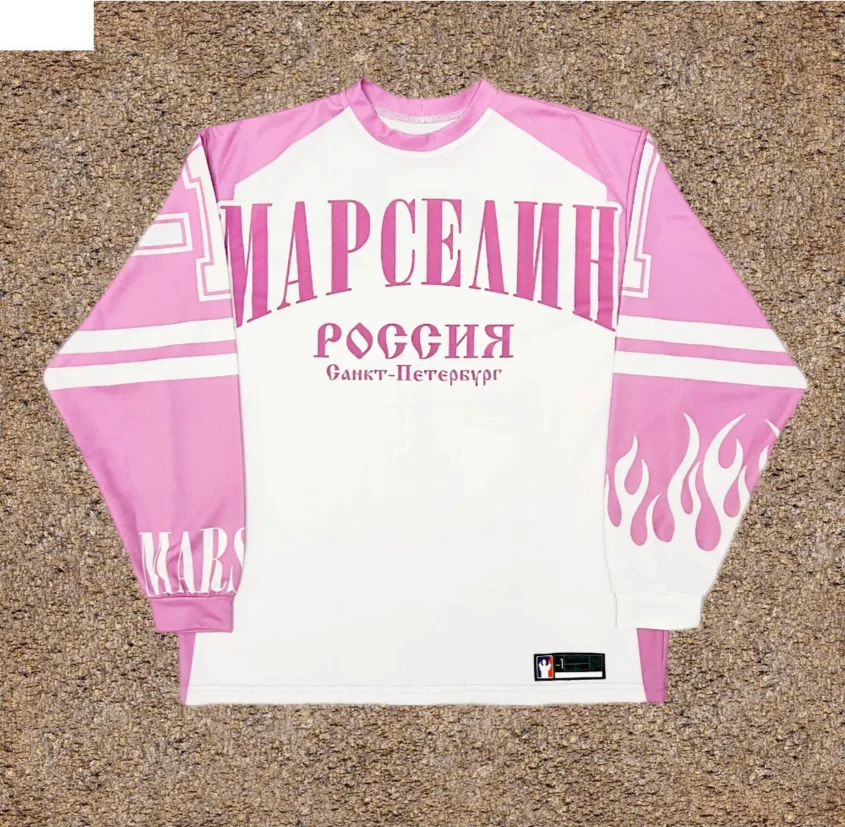 Harajuku-Camiseta deportiva de manga larga para hombre y mujer, Jersey Retro holgado de estilo Y2k, con letras de colores a juego, para verano, 2024