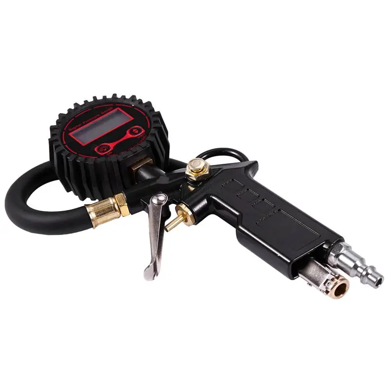 

Digital Tire Inflator Pressure Gauge Air Compressor Pump Quick Connection Truck With Led Lighting Truck Motorcycle