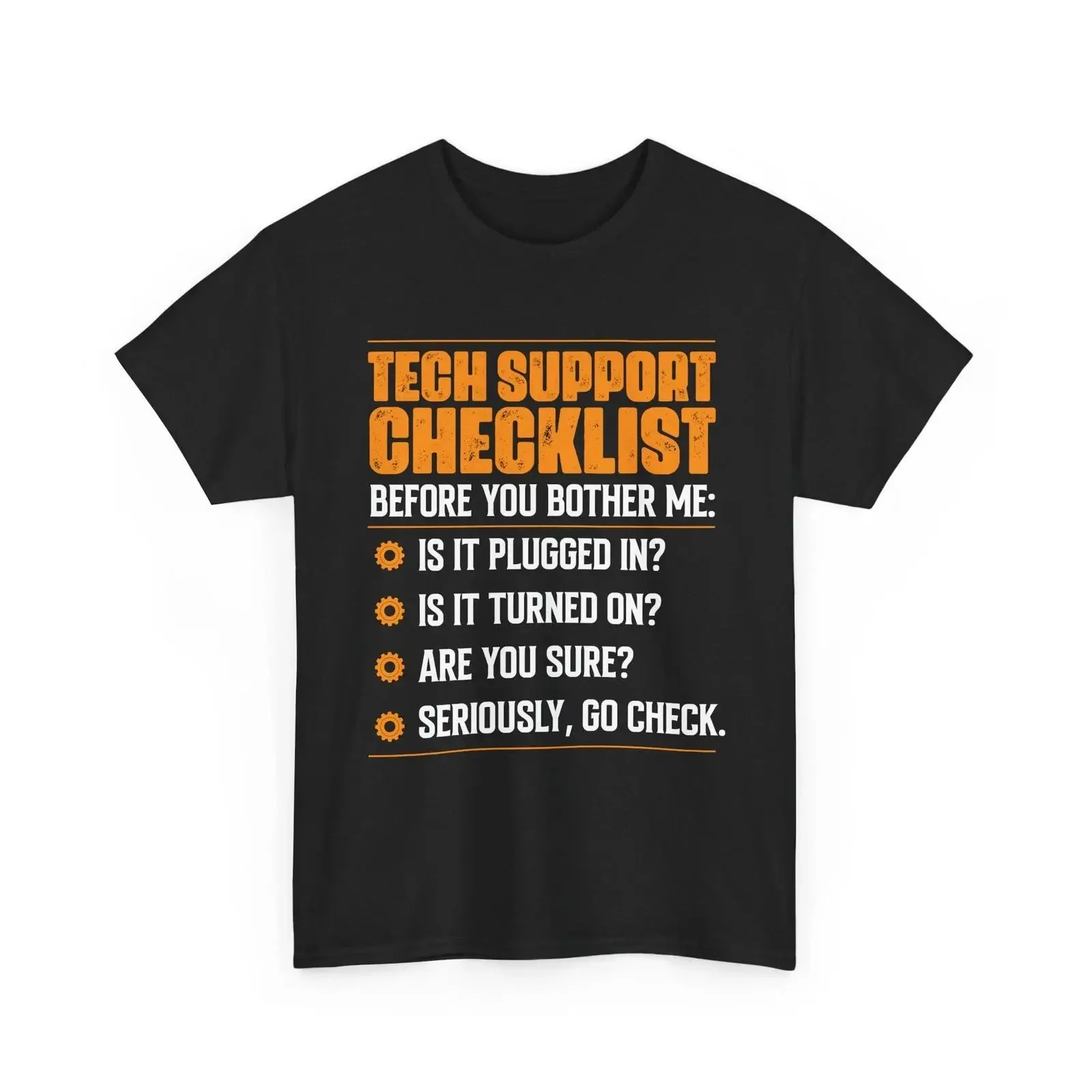 Technical Support ChecklisT T Shirt Computer Engineer Programmer Funny vintage Washed graphic Comfortable Unisex