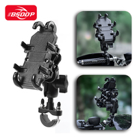 Bsddp Motorcycle Fork Stem Phone Holder Aluminum Handlebar Bicycle Riding Bracket GPS Mount Phone Holder W/ Shock Absorber