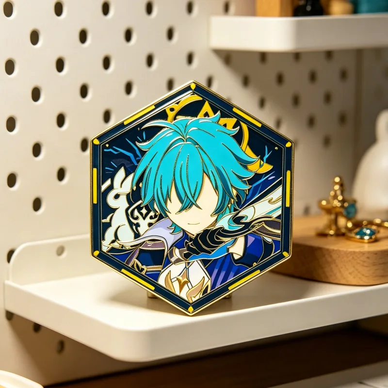 Lorne Hexagonal Doujin Original Two-dimensional Etching Chapter Schoolbag Accessories Cos Bar Game Merchandise