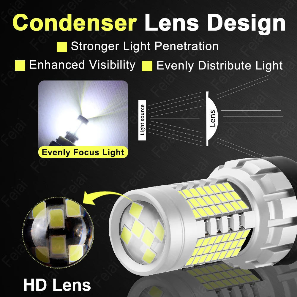 لبيجو 206 SW CC LED عكس أضواء لمبة 1998-2005 2006 2007 2008 2009 2010 2011 2012 2013 206 اكسسوارات عكس الضوء #3