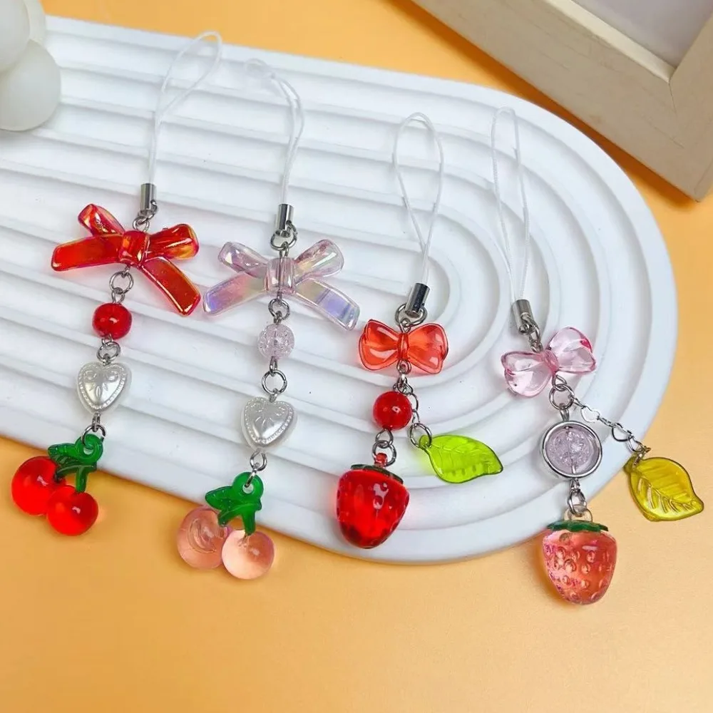

Милый розовый, красный, вишневый, клубничный ремешок для телефона, подвеска, брелок для ключей Landyard для девочек, женская сумка, подвеска для камеры, чехол для Airpods