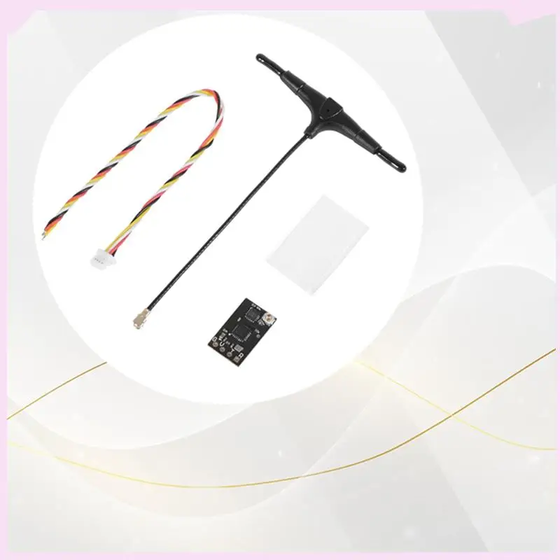 

B24B 5PCS ELRS 2.4Ghz NANO Receiver With T-Type Antenna FPV Firmware 3.3.0 Support Wifi Upgrade For FPV RC Drone Parts
