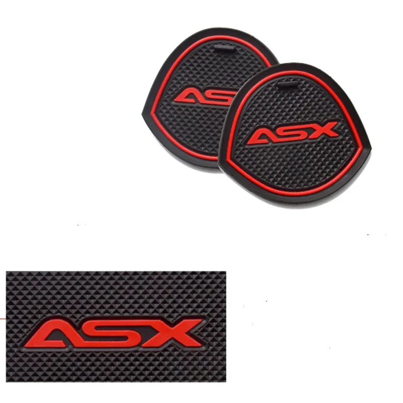 For Mitsubishi ASX 2019 2020  3D Rubber Mat Lnterior Anti Slip Mat Door Slot Pad Cup Cushion Groove Pad Car Accessories