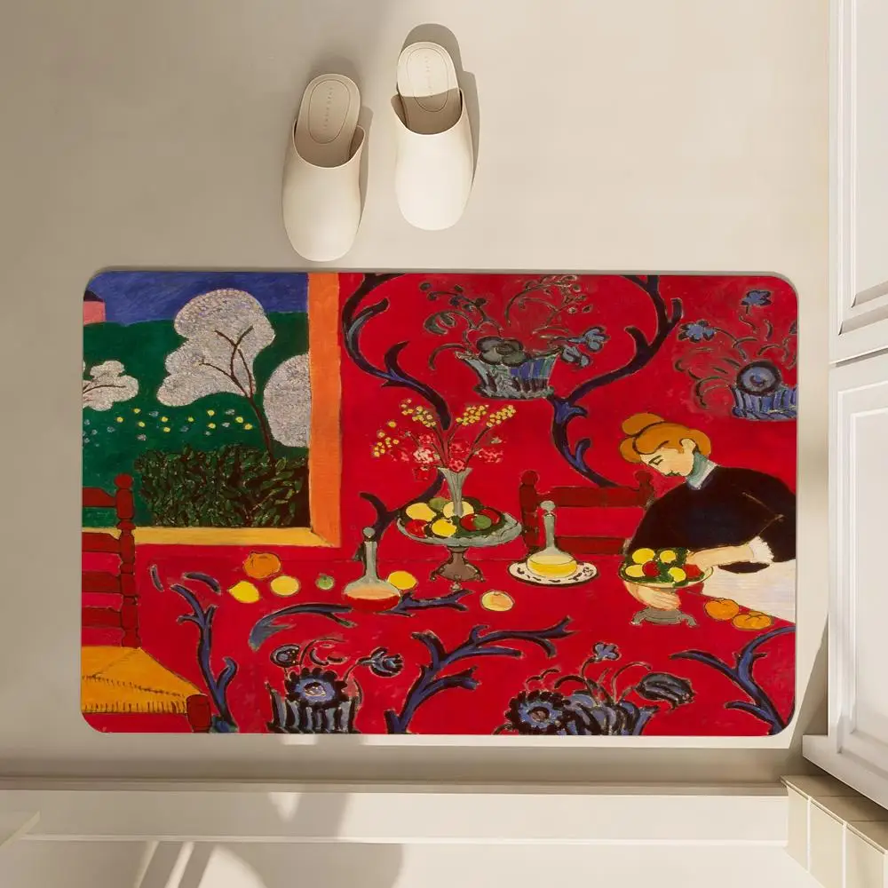 

A-Art Henri Matisse Floor Mat Soft Diatom Bathroom Absorbent Floor Mat, Toilet Of The Bathroom, Household Floor Mat, Door Mat Ca