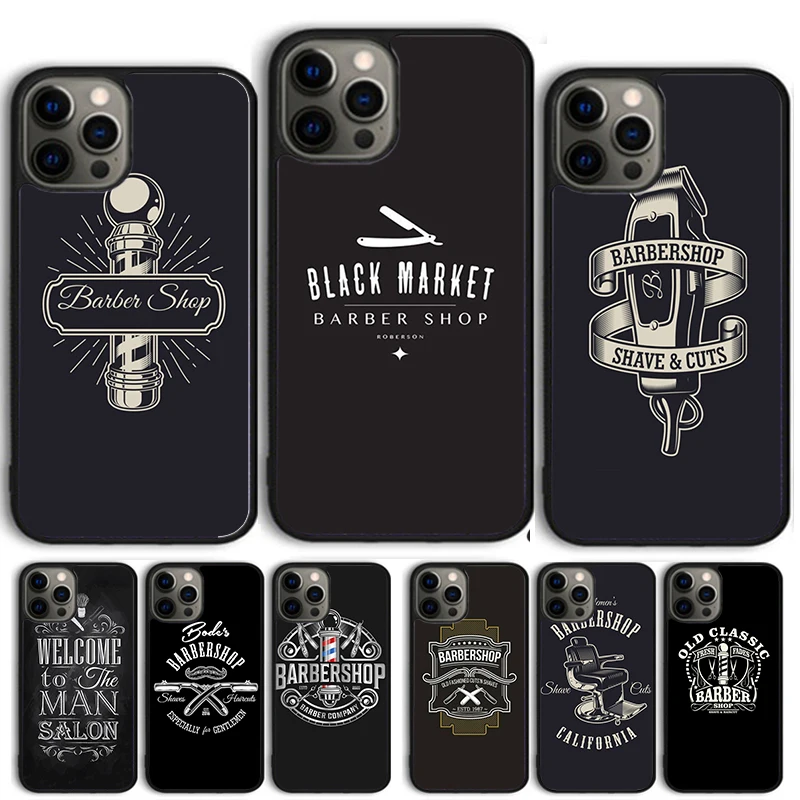 Чехол для телефона Barber Funny Vintage Classic Barber Retro для iPhone 17, Air 16, 15, 14, 11, 12, 13 Pro MAX Plus, чехол