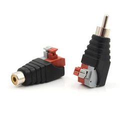 2 sztuk głośnik złącze RCA przewód uniwersalny A/V kabel do Audio kobieta mężczyzna RCA Adapter Jack naciśnij wtyczka terminalowa dla kabla Audio