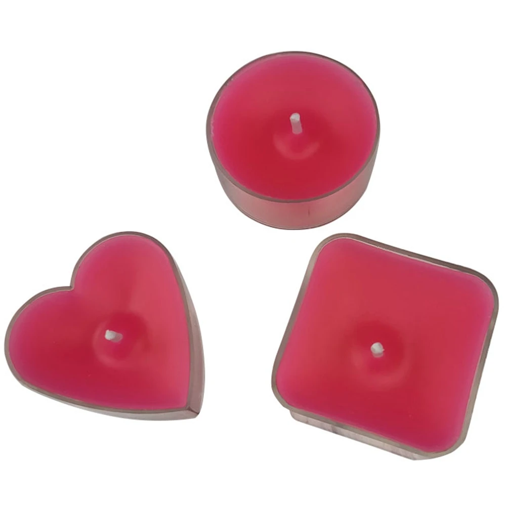 

10 Sets Sold Heat-Resistant Heart Empty Tealight Candle Cups Holders Candle Containers Mold DIY Candle Making Party Decor Holder