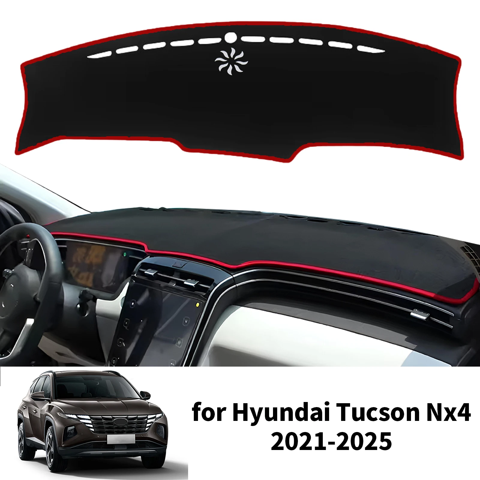 Car Dashmat Dashboard Cover Pad for Hyundai Tucson Nx4 2021 2022 2023 2024 2025 Dashmat Cover Pad Sun Shade Dash Board Carpet