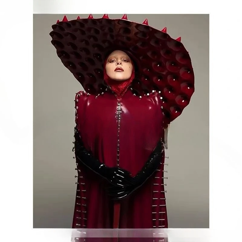 Queen of Versailles high-end custom ladygaga stage costume gothic white red singer costume ds