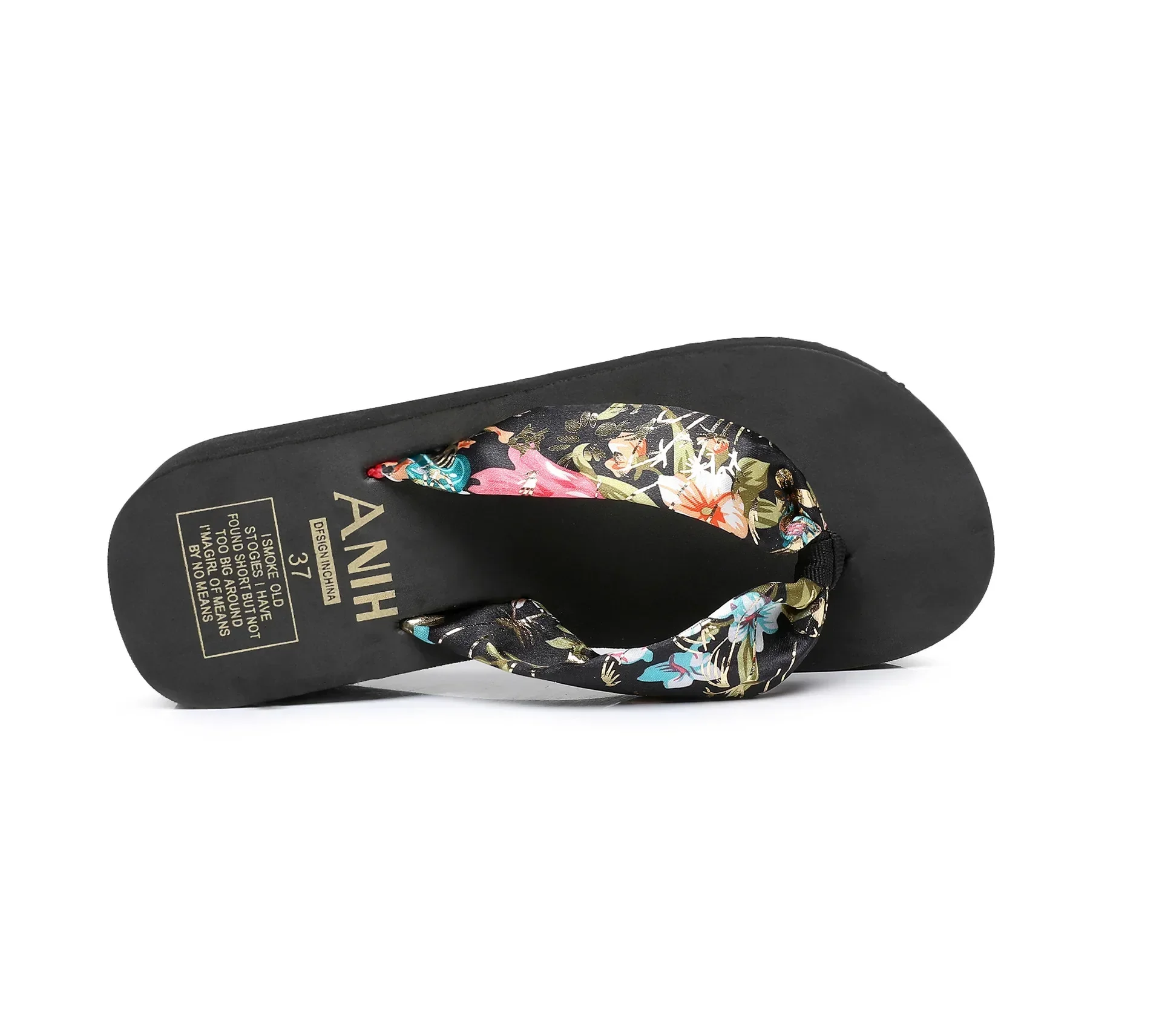 Damen Flip-Flops Sommer Strand Plateau-Slipper Lässige Outdoor-Keilsandalen Sommer Damenschuhe – Detail 37
