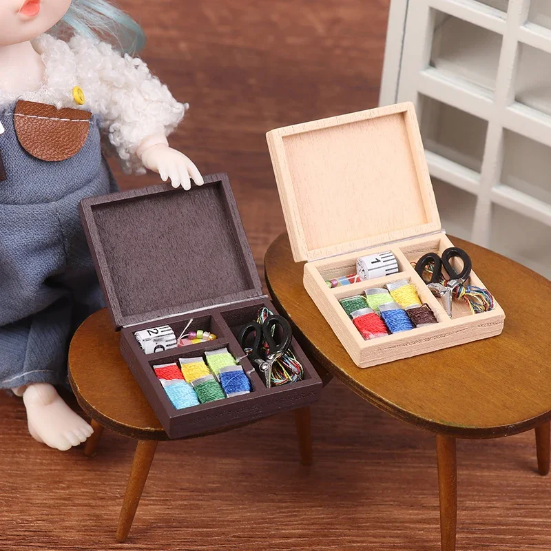Diy Needlework Set for 1/12 Scale Dollhouse; Mini Furniture Decoration Set for Dolls Home