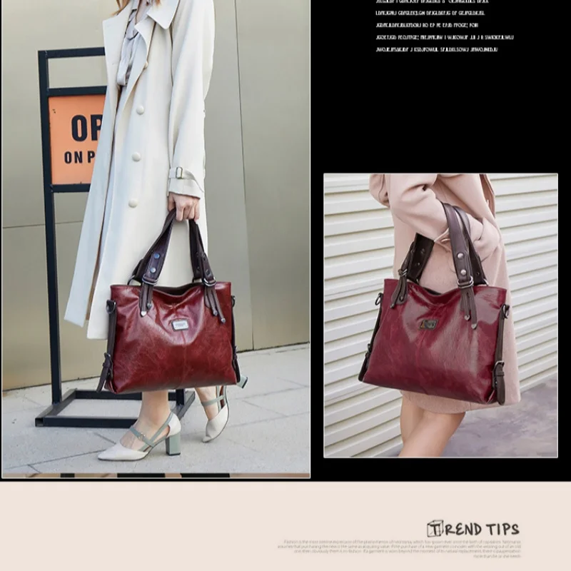

Women's soft leather large capacity shoulder bag women's business tote bag business computer bag shoulder bag