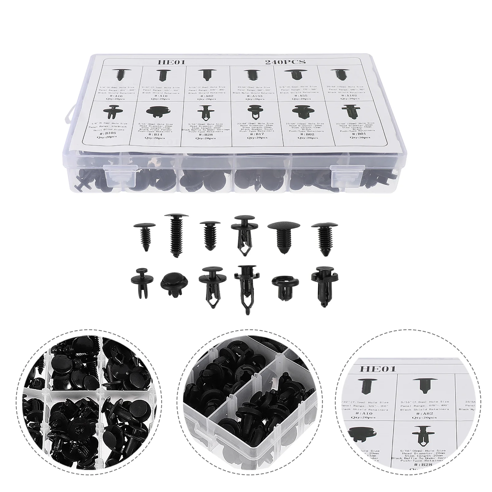 

240 Pcs Automotive Buckle Clips for Car Floor Mats Repair Anti Wear Corrosion Resistant Easy Install