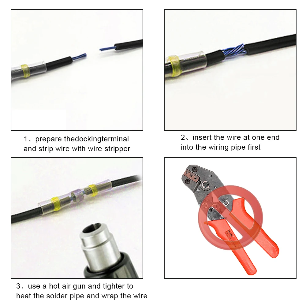 Wires Connector Terminals Block Solder Seal Mini Waterproof Insulated Butt Splices 50/100/300PCS