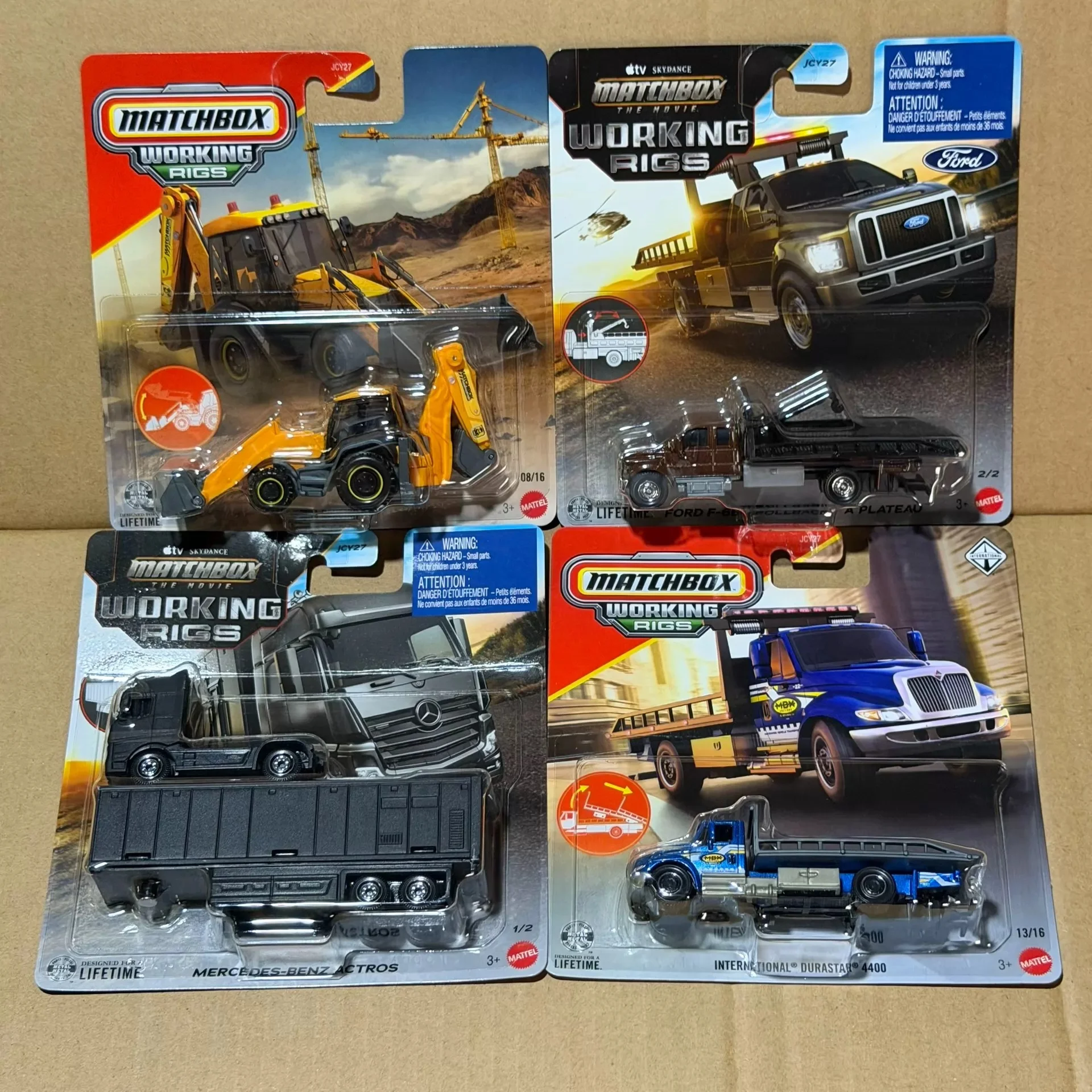 Matchbox The Movie JCY27 Mercedes Benz Actros Alloy 1:64 Diecast Truck Model Working Rigs Vehicle Collectible Display Toy Gift