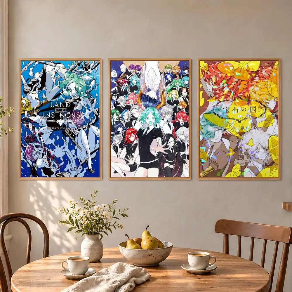 Anime Land of the Lustrous Phos Cinnabar Poster Aesthetic Wall Art Poster HD Waterproof PP Self Adhesive Bedroom Dorm Room Decor